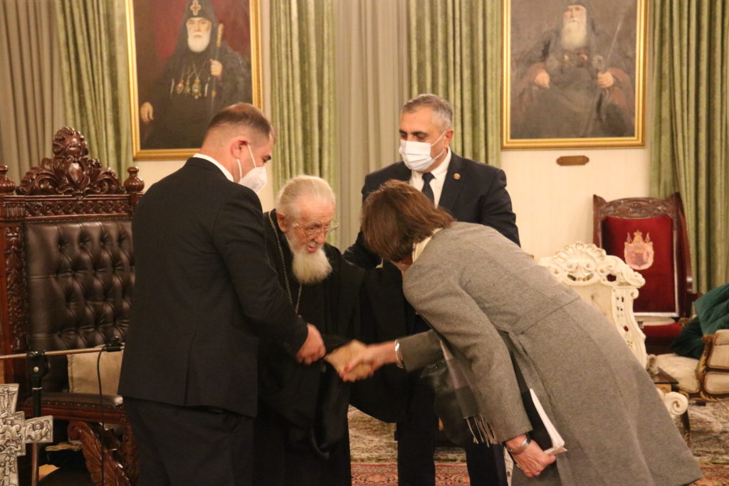 Catholicos-Patriarch of All Georgia Ilia I receives members of OSCE delegation