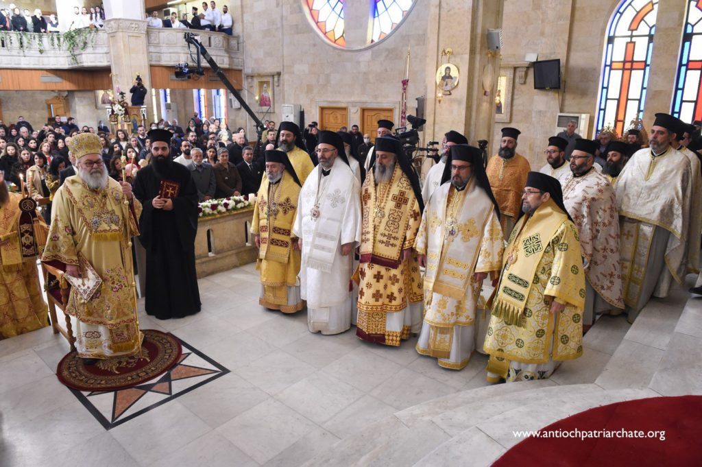 غبطة البطريرك يوحنا العاشر الكلي الطوبى والجزيل الاحترام يترأس القداس الإلهي في كاتدرائية النبي الياس- حلب بمناسبة تنصيب المتروبوليت أفرام معلولي.