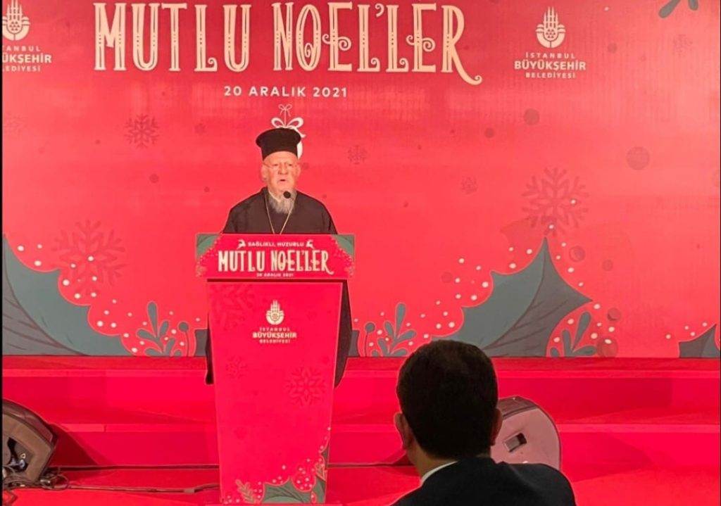 البطريرك المسكوني في لقاء عيد الميلاد بدعوة من عمدة اسطنبول