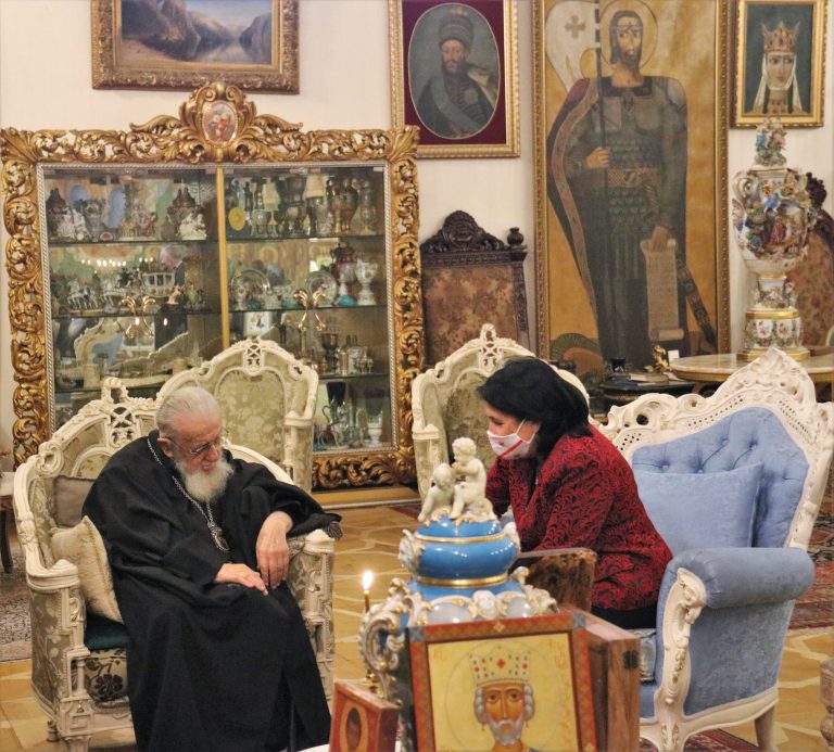 Грузинският патриарх Илия се срещна с президента на Грузия Саломе Зурабишвили