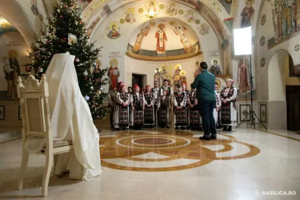 Patriarch of All Romania Daniel feted with Christmas carols by St. Elizabeth children’s chorus
