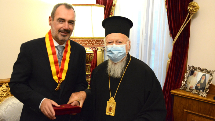 Ecumenical Patriarch bestowed the Gold Cross of St Andrew on Greece’s Deputy Foreign Minister
