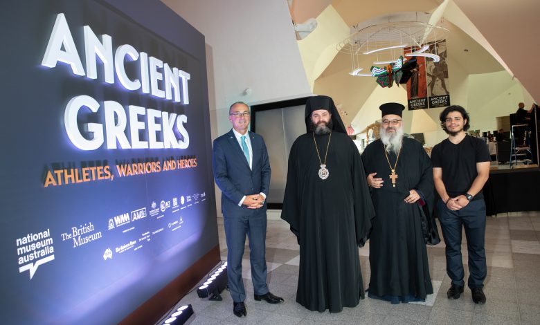 His Grace Bishop Bartholomew of Charioupolis at the opening of the Exhibition for Ancient Greece in Canberra