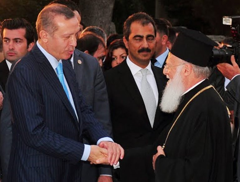 Eυχές για καλή ανάρρωση από Ερντογάν στον Οικουμενικό Πατριάρχη