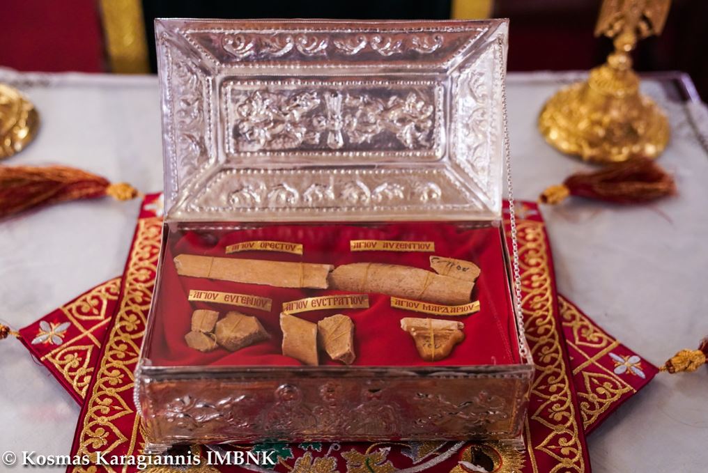 Ιερά Λείψανα των πέντε Αγίων Μαρτύρων στην Παναγία Δοβρά