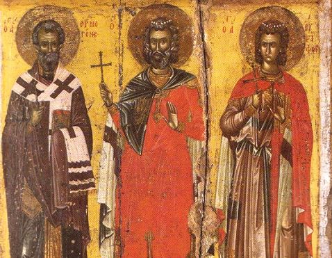 Feast day of Menas, Hermogenes & Eugraphos, Martyrs of Alexandria