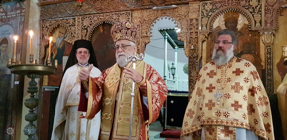 Divine Liturgy held at Holy Stavropegic Monastery of the Apostle Barnabas, in still Turkish-occupied Salamina