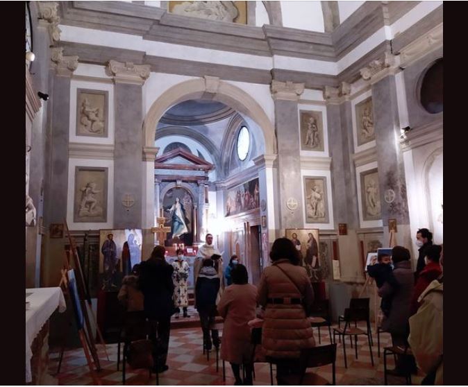 Μέγας Αγιασμός στον Ι.Ν. Ευαγγελιστή Λουκά για τα παιδιά του Ελληνικού Σχολείου στην Πάντοβα