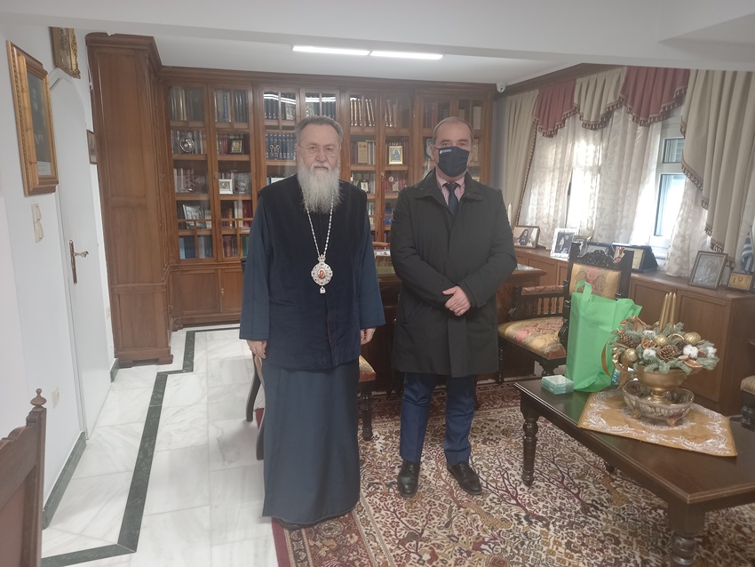 Ο νέος Διοικητής της Ανοικτής Δομής στον Μητροπολίτη Κορίνθου