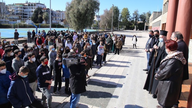 Ο Μητροπολίτης Ναυπάκτου στο Παπαστράτειο Γυμνάσιο Αγρινίου