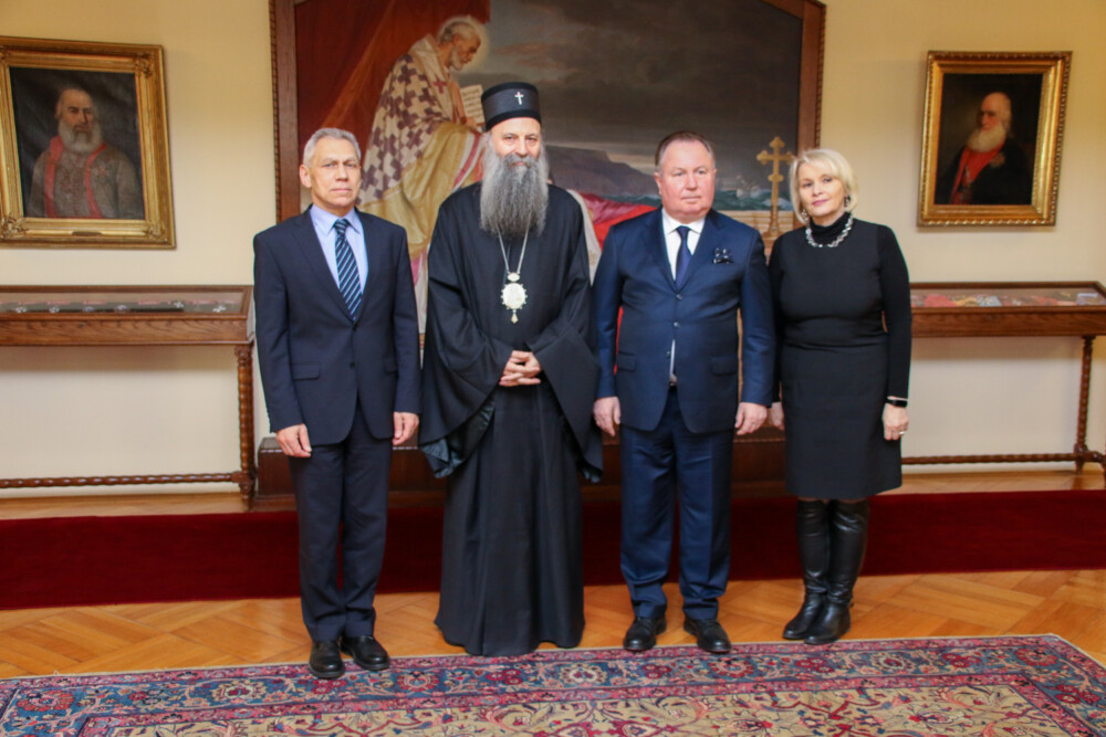 Патриарх Порфирий се срещна с посланика на Русия в Сърбия и с председателя на Международната фондация за единство на православните християнски народи