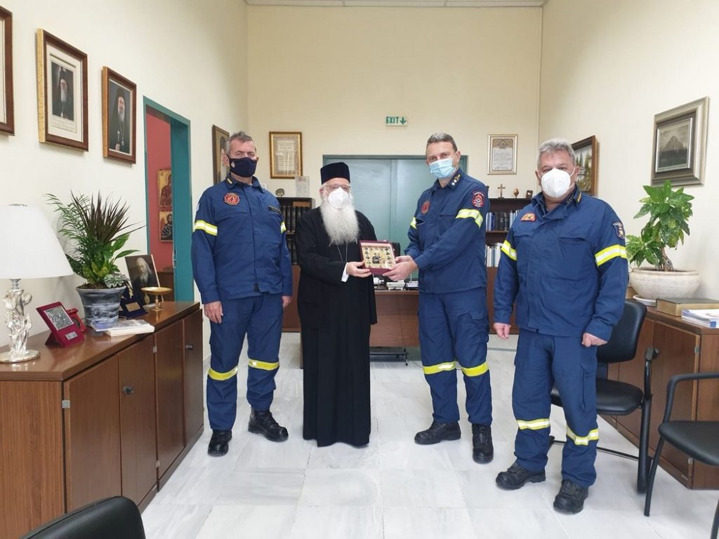 Επίσκεψη Στρατηγού της Πυροσβεστικής στον Μητροπολίτη Δημητριάδος