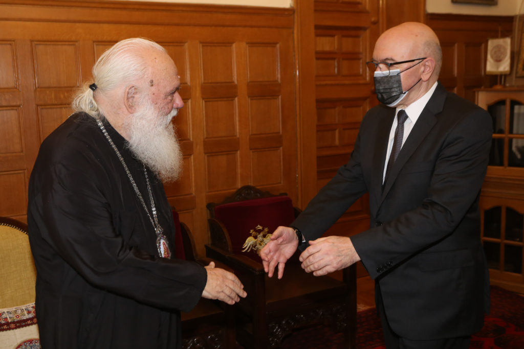 O Υφυπουργός Εξωτερικών Φραγκογιάννης και ο Πρέσβης της Αρμενίας στον Αρχιεπίσκοπο