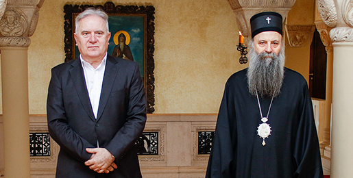 Patriarch Porfirije and Minister Dmitrović on demography