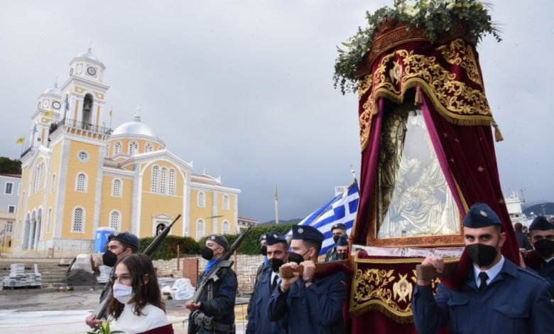 Archieratical Vespers at celebrating Metropolitan Cathedral of Kalamata for Presentation of Christ in the Temple