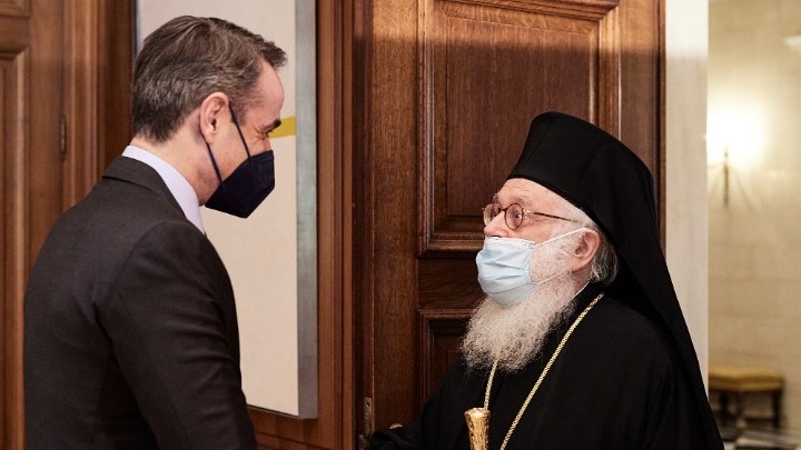 Кириакос Мицотакис встретился с Архиепископом Албанским Анастасием