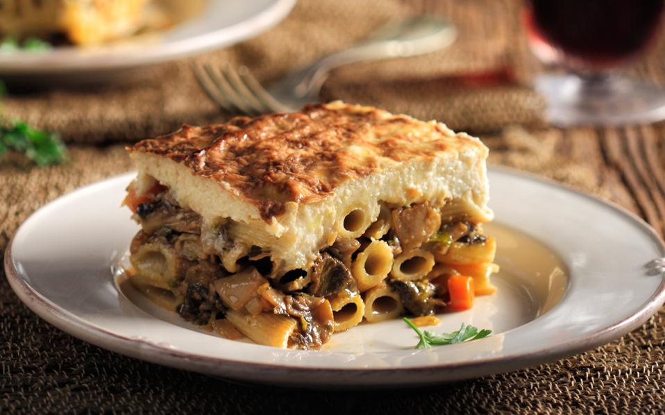 Αγιορείτικο νηστίσιμο παστίτσιο με μανιτάρια αντί για κιμά