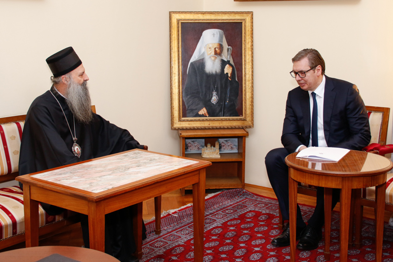 Συνάντηση Πατριάρχη Σερβίας με τον Πρόεδρο Βούτσιτς για Ουκρανία