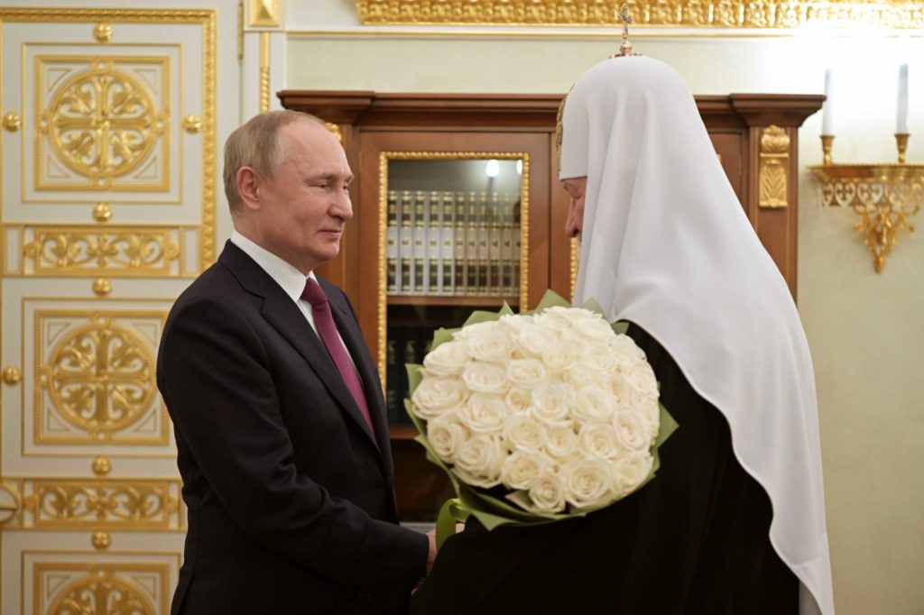 Patriarch of Russia Kirill receives visit by Vladimir Putin on occasion of the anniversary of his enthronement
