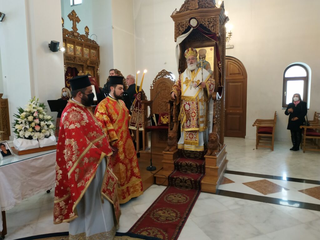 Ο Μητροπολίτης Αρκαλοχωρίου στον Ι.Ν. Αγ. Ανδρέου Αρχιεπισκόπου Κρήτης στο Αρκαλοχώρι