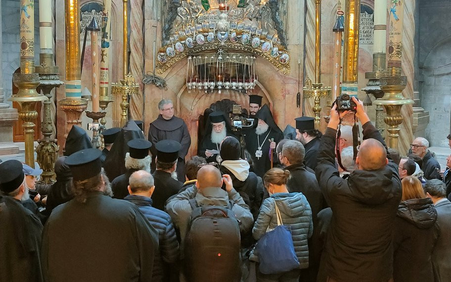 В ХРАМЕ ГРОБА ГОСПОДНЯ НАЧАТЫ УНИКАЛЬНЫЕ РЕСТАВРАЦИОННЫЕ РАБОТЫ