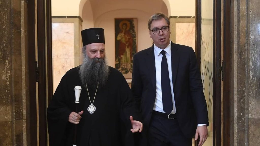 Patriarch of Serbia Porfirije, President Vucic discuss joint efforts to help Ukrainian refugees