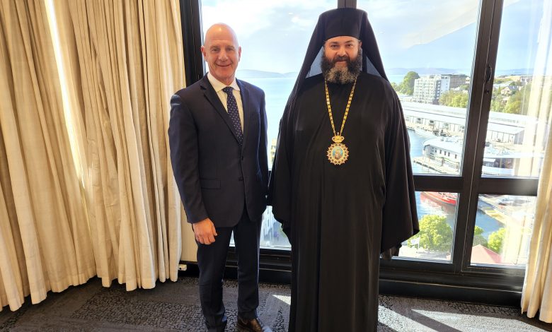 Συνάντηση του Επισκόπου Χαριουπόλεως με τον Πρωθυπουργό της Τασμανίας