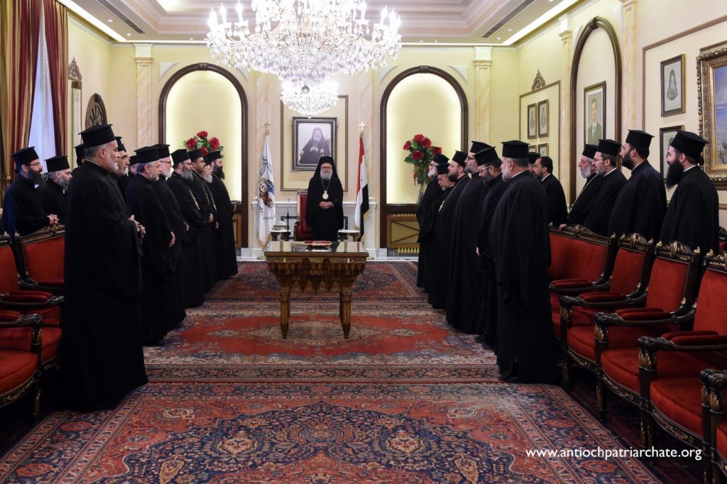 بطريرك يوحنا العاشر يجتمع بكهنة دمشق وريفها.