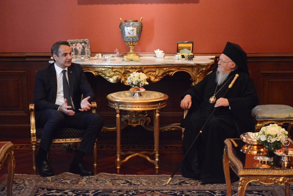 Συνάντηση Οικουμενικoύ Πατριάρχη με τον Κ. Μητσοτάκη