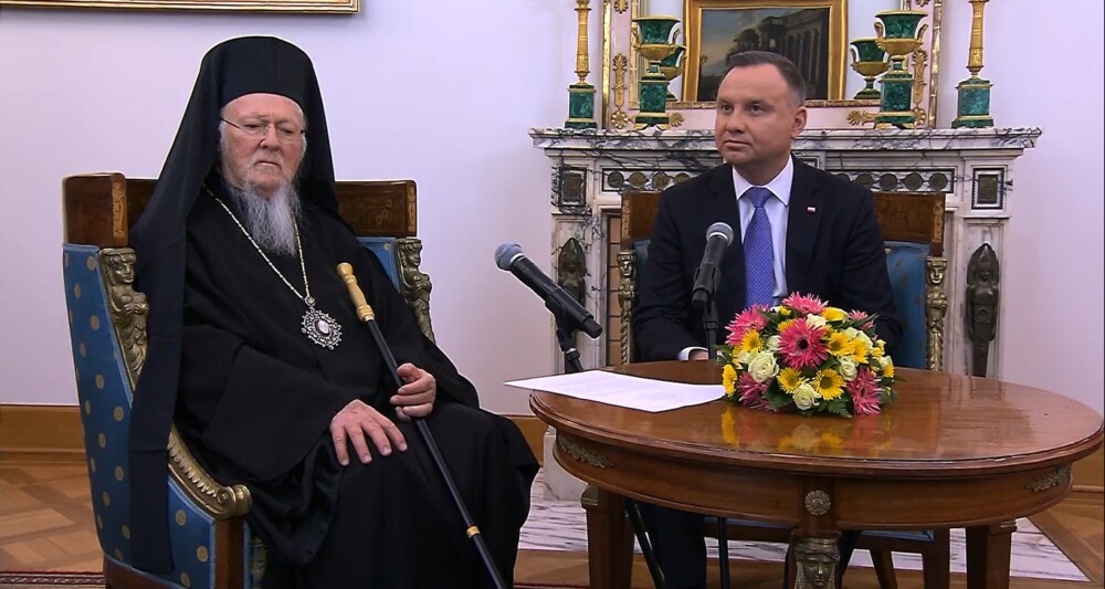 Πρόεδρος Πολωνίας σε Οικουμενικό Πατριάρχη: «Σας ευγνωμονούμε για την επίσκεψή σας»