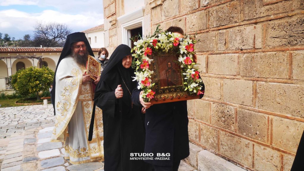 Τιμήθηκε η εύρεση της θαυματουργής εικόνας του φανερωμένου Χριστού στην Αγία Μονή Ναυπλίου