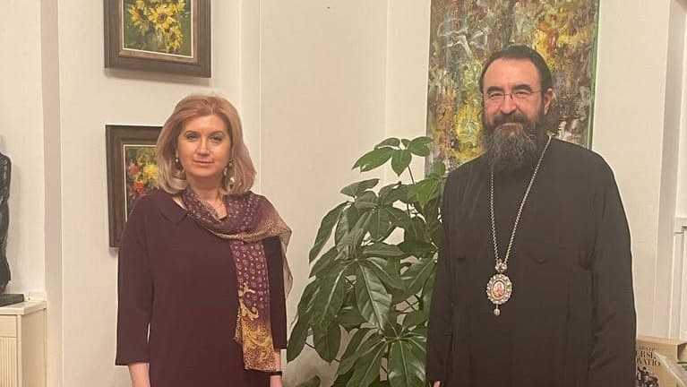 Western Europe Metropolitan Iosif meets with Romanian Ambassador to London