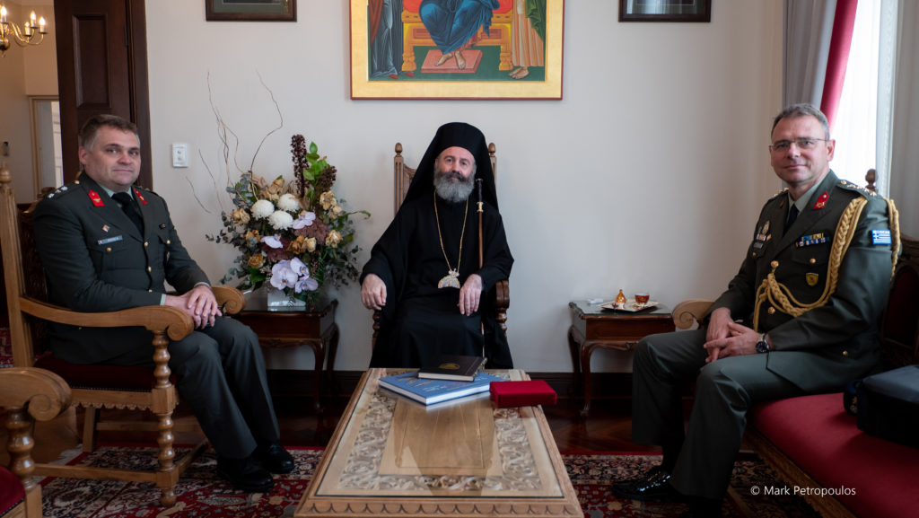 Επίσκεψη Συνταγματάρχη Ι. Φασιανού και Λοχαγού Ν. Ρούσου στην Αρχιεπισκοπή Αυστραλίας