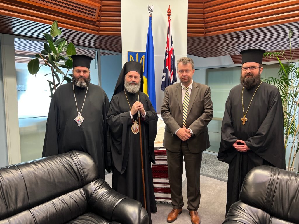 Official Visit of His Eminence Archbishop Makarios to the Ukranian Embassy in Canberra