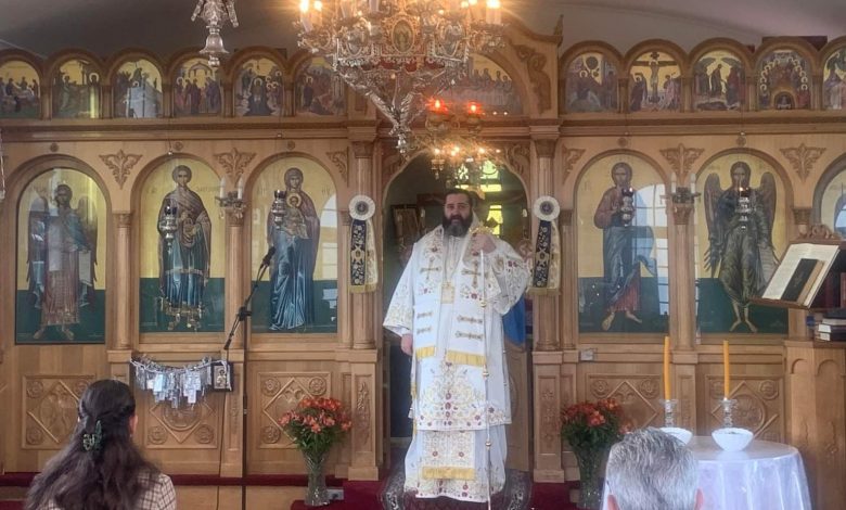 Bishop Bartholomew of Charioupolis at St Panteleimon Goulburn