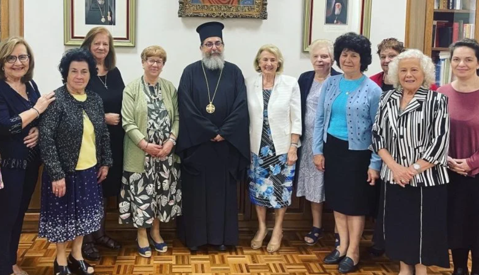 Meeting of His Grace Bishop Kyriakos with former central Philoptochos