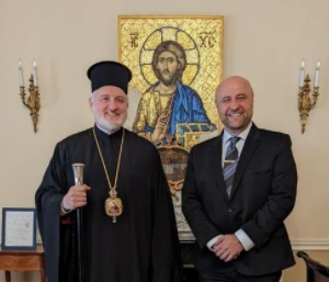 Archbishop Elpidophoros Meets with Bishop Robert Stearns