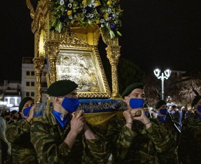 Λιτάνευσαν την Ιερά Εικόνα του Ευαγγελισμού στον Βόλο