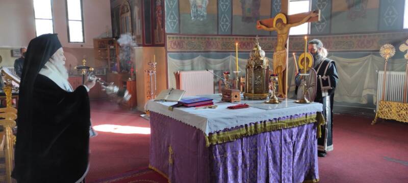 Ο Γρεβενών Δαβίδ στην Ακολουθία του Ιερού Ευχελαίου στην Κιβωτό Γρεβενών