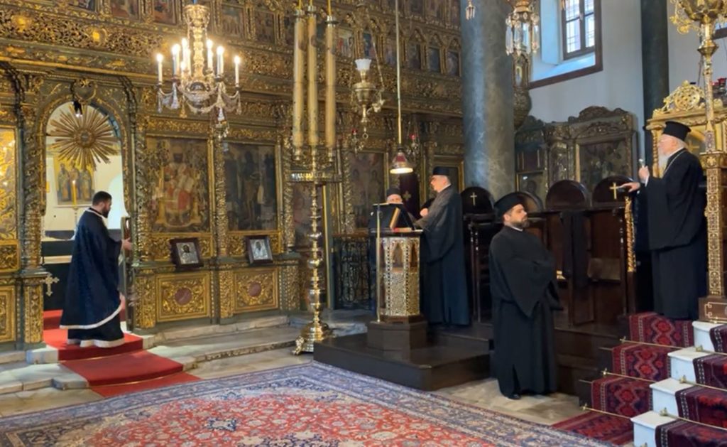 Πατριαρχική χοροστασία στην Προηγιασμένη Θεία Λειτουργία στο Φανάρι