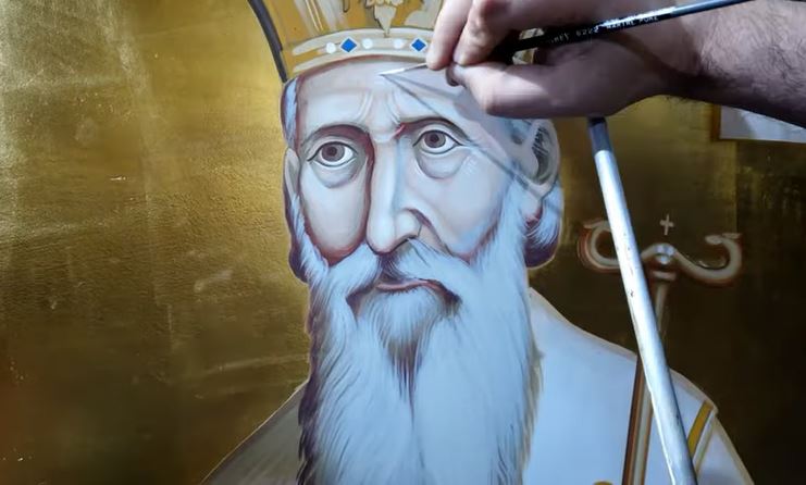 Τοιχογραφία του μακαριστού Σερβίας Παύλου στον Αγ. Σάββα