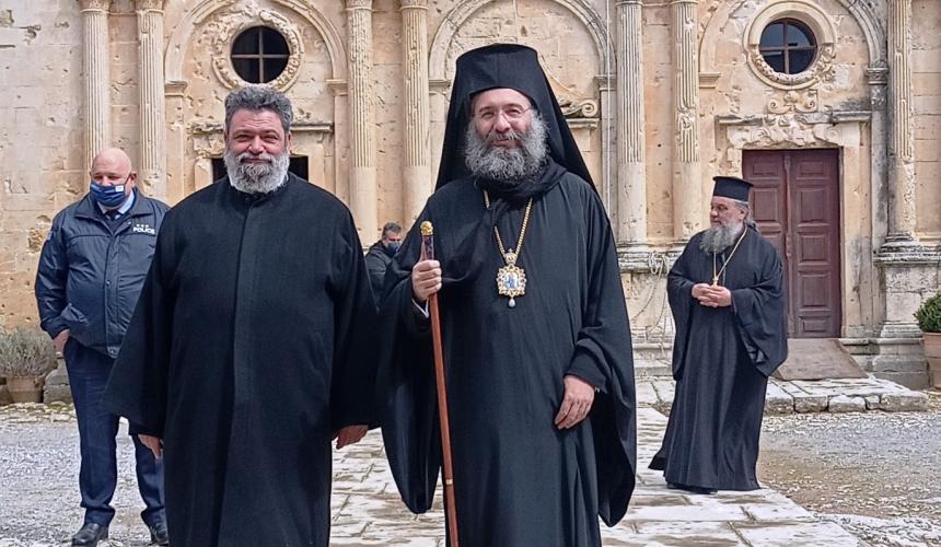Στην ιστορική Μονή Αρκαδίου ο Μητροπολίτης Ρεθύμνης