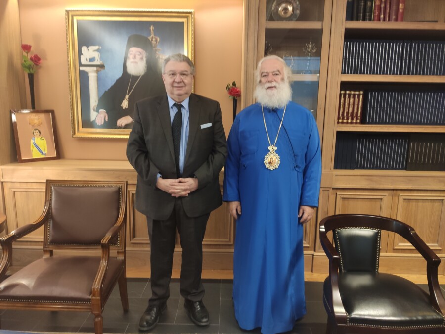 The Patriarch of Alexandria met the Secretary-General for Greeks Abroad and Public Diplomacy