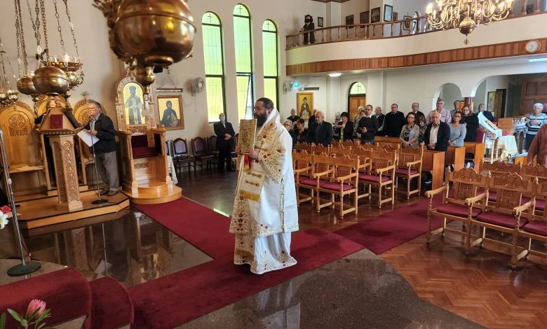 Bishop Bartholomew of Charioupolis at the church of St John in Jervis Bay