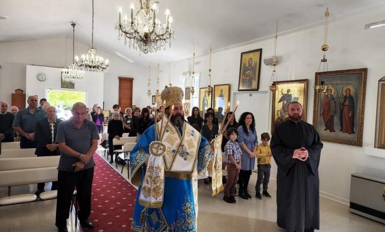 His Grace Bishop Bartholomew of Charioupolis liturgised at Church of the Archangels in Albury, NSW