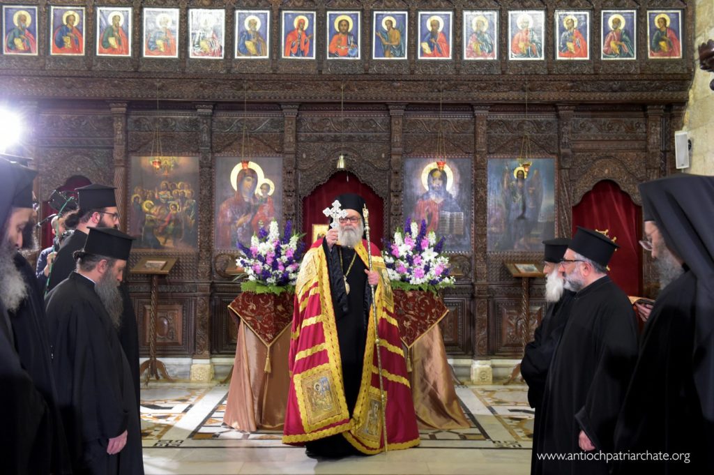 Patriarch John X Celebrates the Great Akathist Service in the Monastery of Our Lady of Balamand