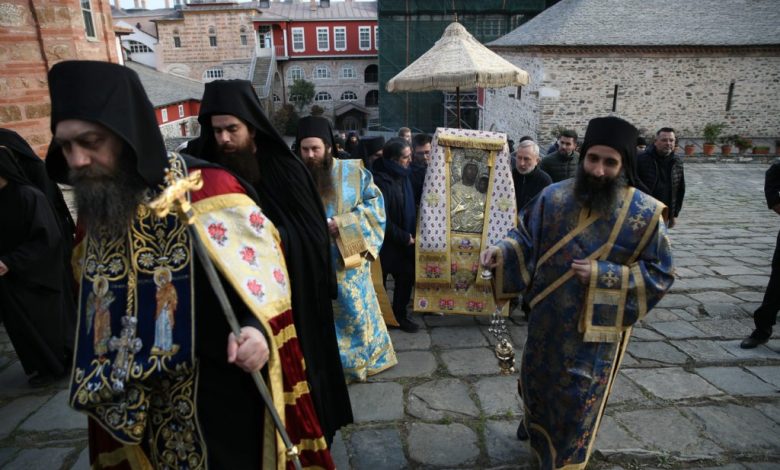 Feast Day of the Annunciation (based on Julian calendar) celebrated at the Holy & Great Monastery of Vatopedi