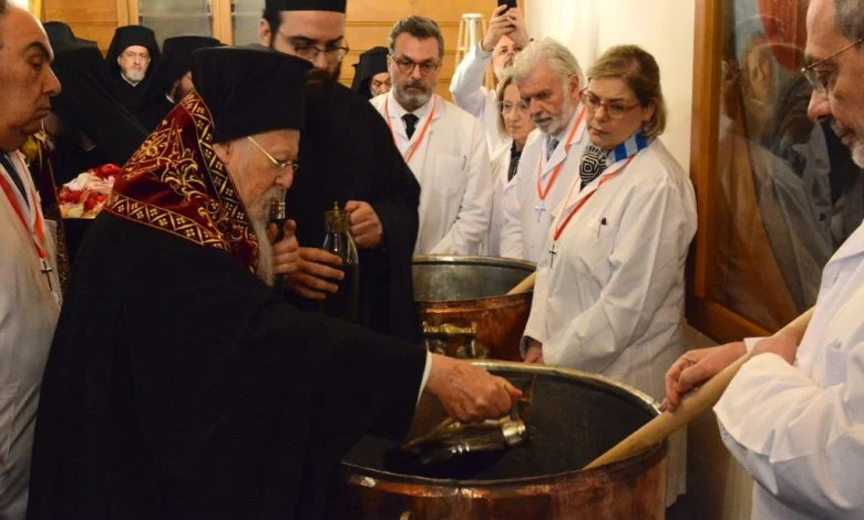 Ecumenical Patriarch Bartholomew conducts Agiasmos for the beginning of the preparation of the Holy Myrrh