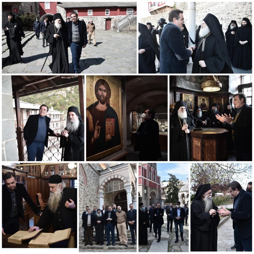 Ολοκληρώθηκε η επίσκεψη του Μαργαρίτη Σχοινά στο Άγιο Όρος
