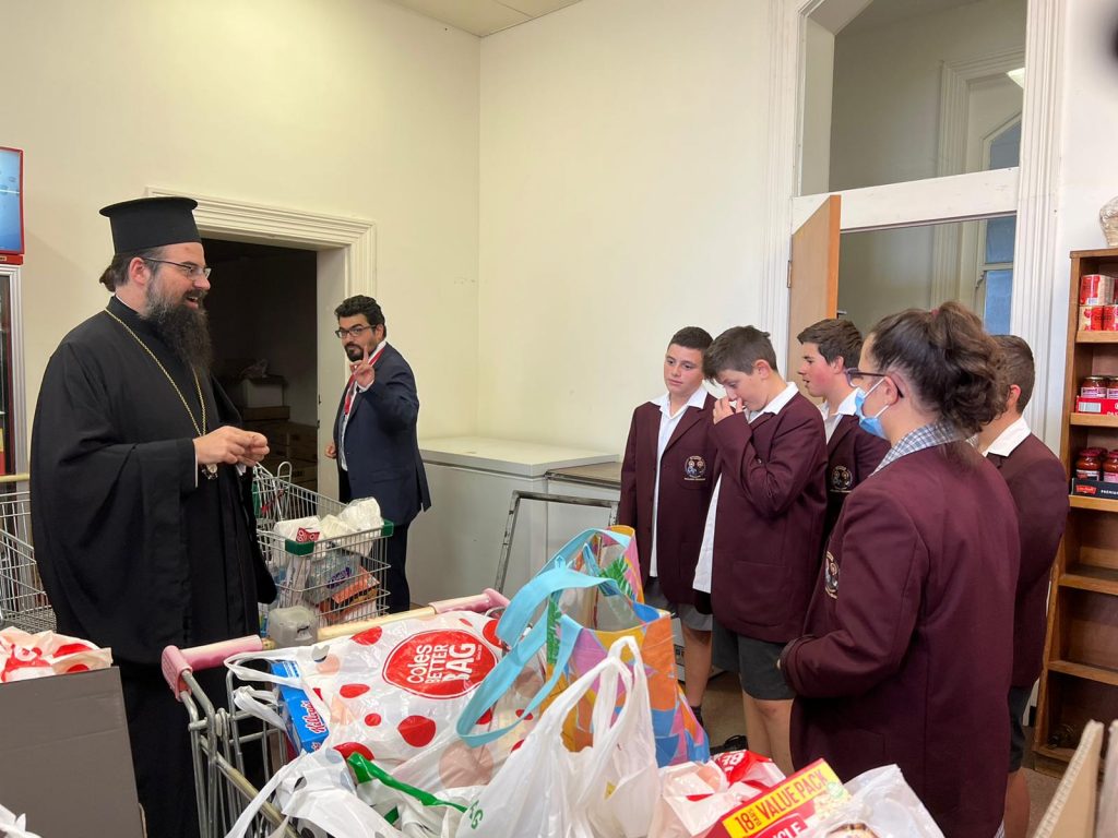 Northcote: Visit of students from Oakleigh Grammar College to the Greek Welfare Center and the Archdiocese Bookcentre